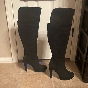 Black over the knee boots